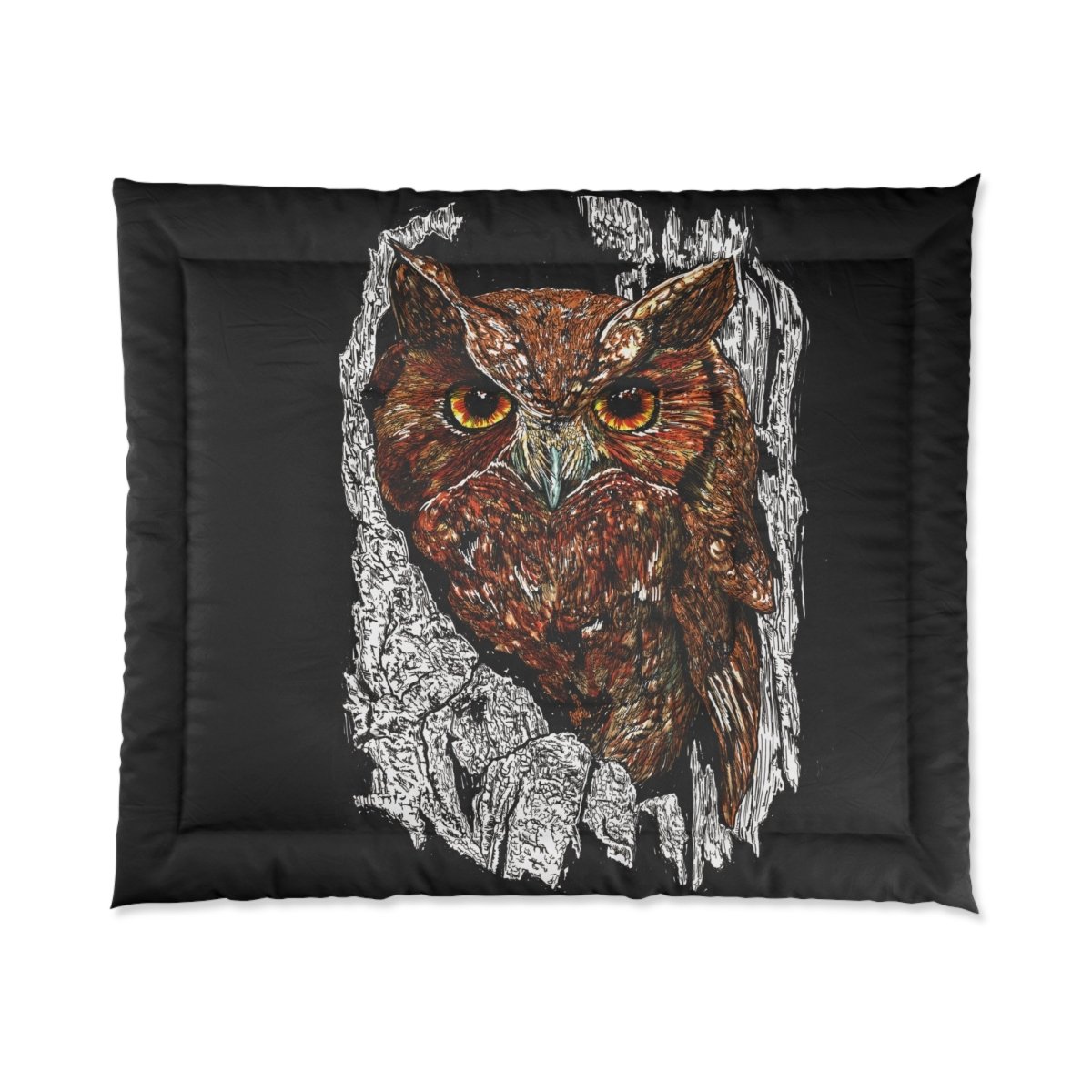 Majestic Owl Comforter - Cozy Nature - Inspired Bedding for Wildlife Lovers - Curran Artworks