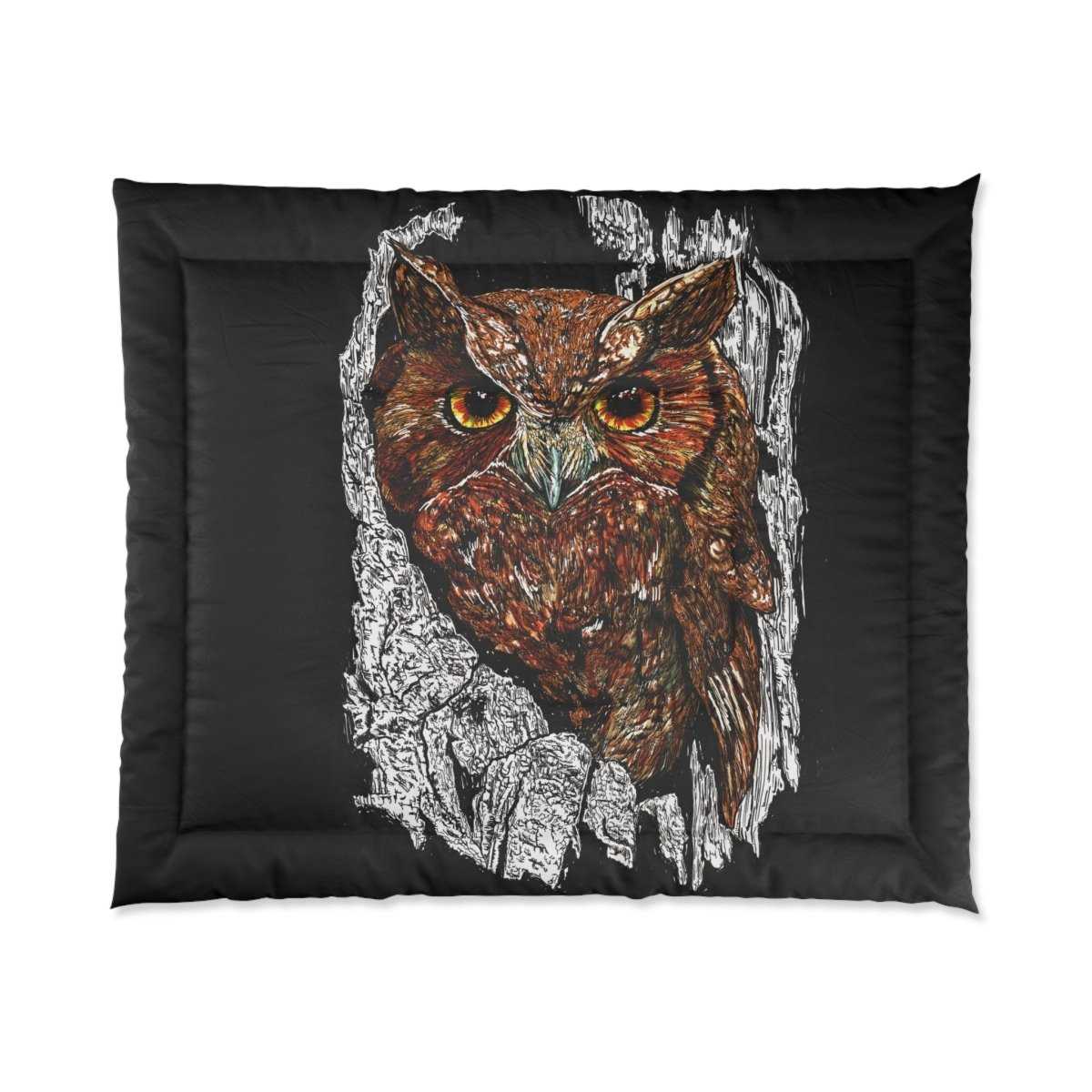 Majestic Owl Comforter - Cozy Nature - Inspired Bedding for Wildlife Lovers - Curran Artworks