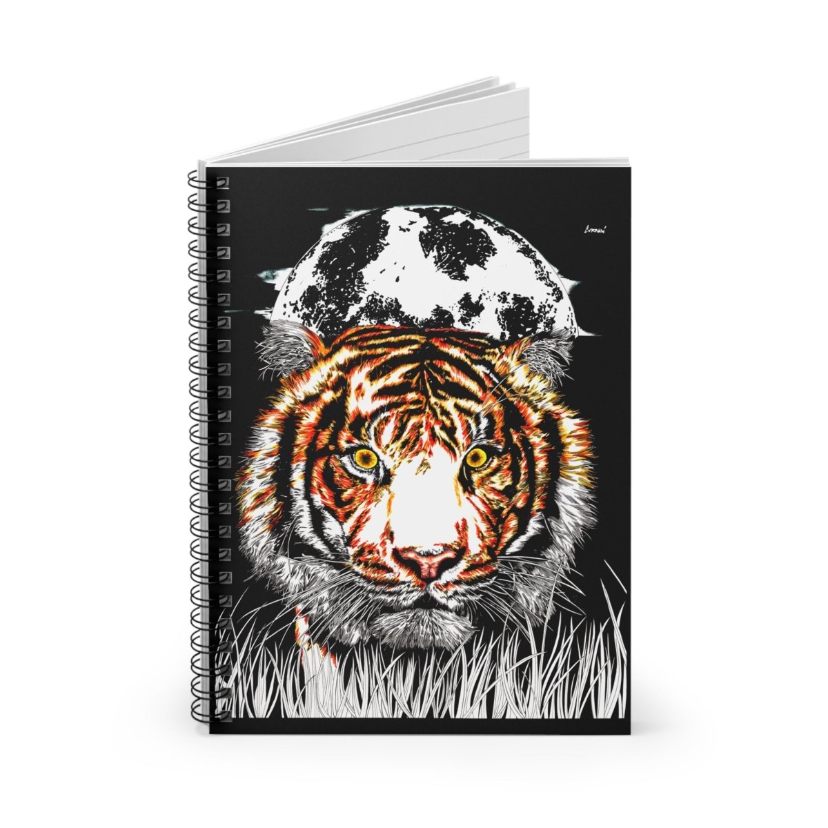 Majestic Tiger Spiral Notebook - Ruled Line | Journal for Nature Lovers - Curran Artworks