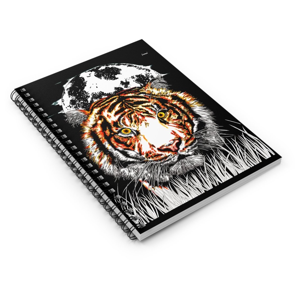 Majestic Tiger Spiral Notebook - Ruled Line | Journal for Nature Lovers - Curran Artworks