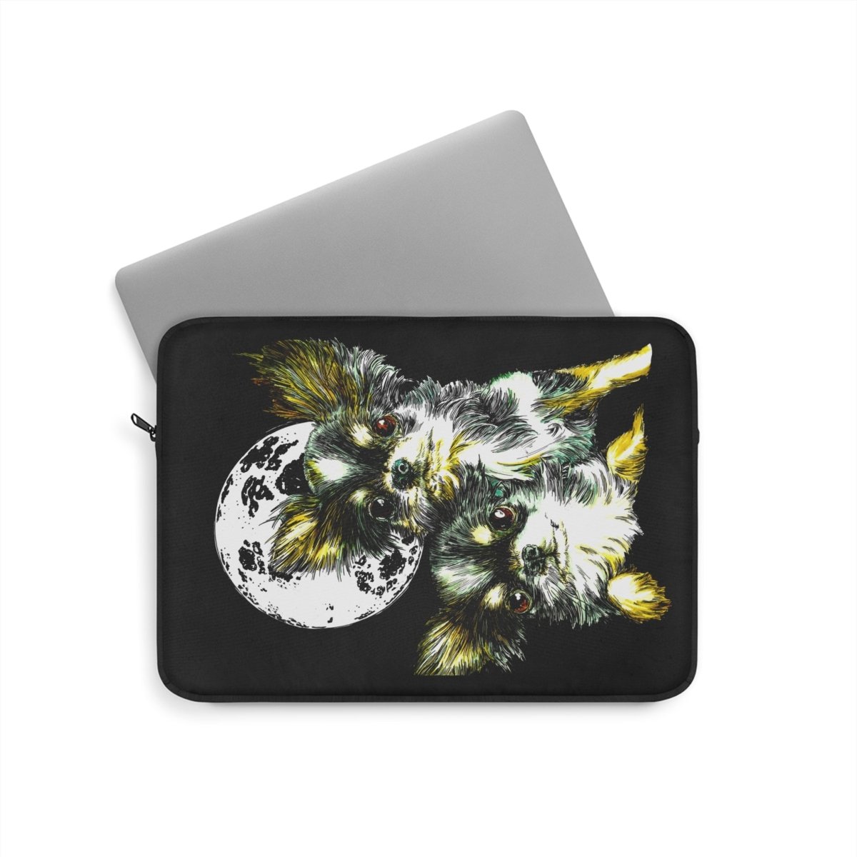 Moonlit Chihuahua Laptop Sleeve - Cute Dog Art for Pet Lovers - Curran Artworks