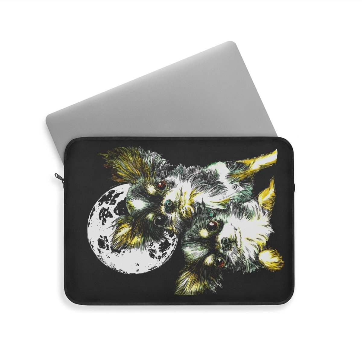 Moonlit Chihuahua Laptop Sleeve - Cute Dog Art for Pet Lovers - Curran Artworks