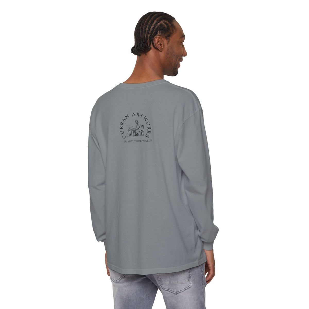 Moonlit Chocolate Lab Dog Long Sleeve T-Shirt - Perfect for Dog Lovers - Curran Artworks