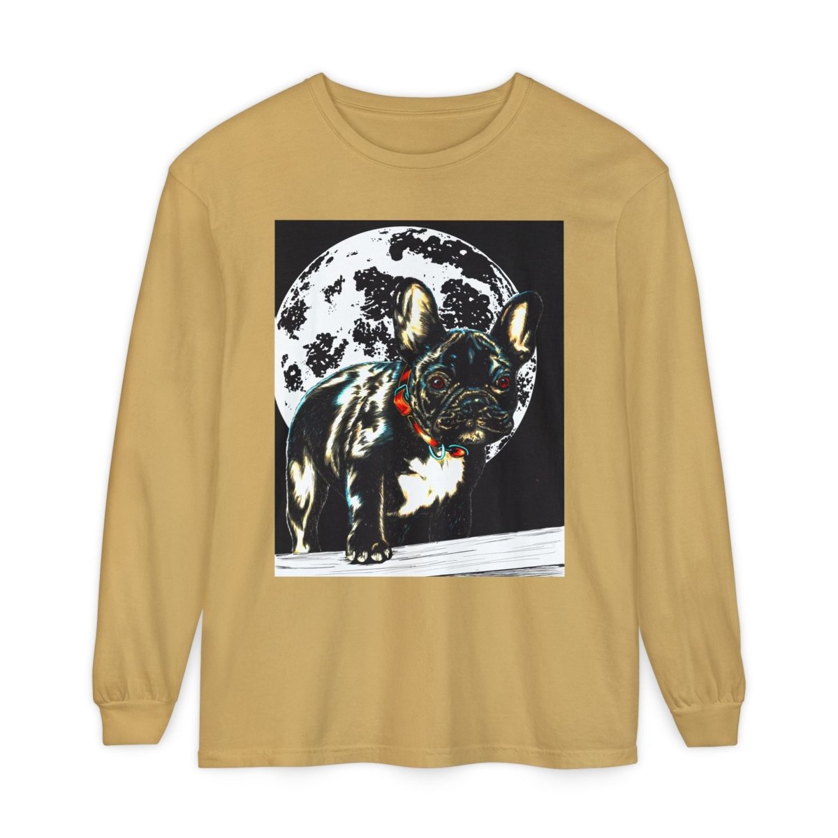 Moonlit French Bulldog Long Sleeve T-Shirt – Perfect for Dog Lovers - Curran Artworks