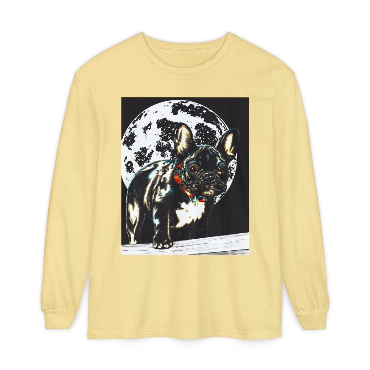 Moonlit French Bulldog Long Sleeve T-Shirt – Perfect for Dog Lovers - Curran Artworks