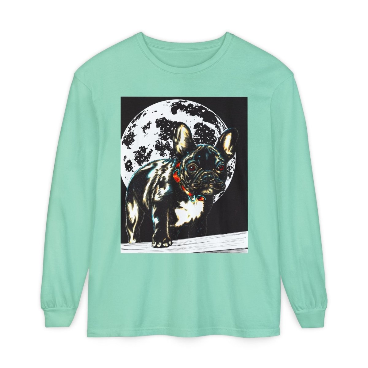 Moonlit French Bulldog Long Sleeve T-Shirt – Perfect for Dog Lovers - Curran Artworks