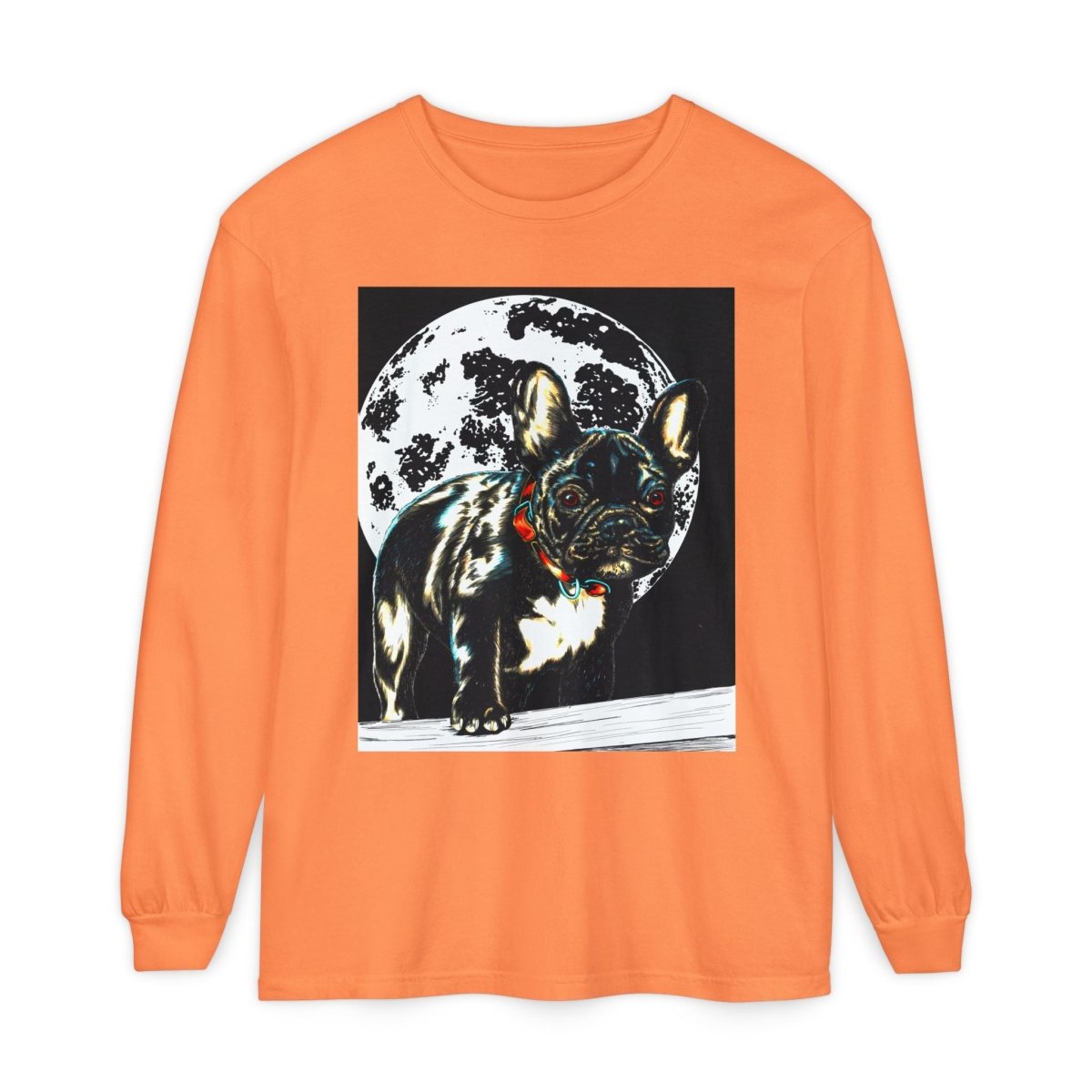 Moonlit French Bulldog Long Sleeve T-Shirt – Perfect for Dog Lovers - Curran Artworks