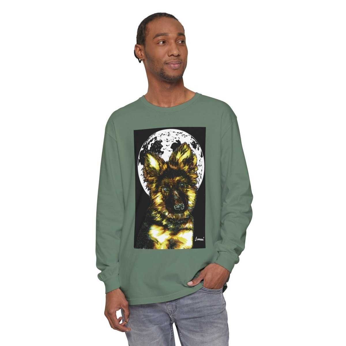 German Shepherd Puppy Long Sleeve Tee, the perfect blend