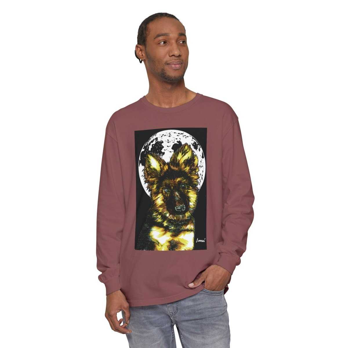 German Shepherd Puppy Long Sleeve Tee, the perfect blend