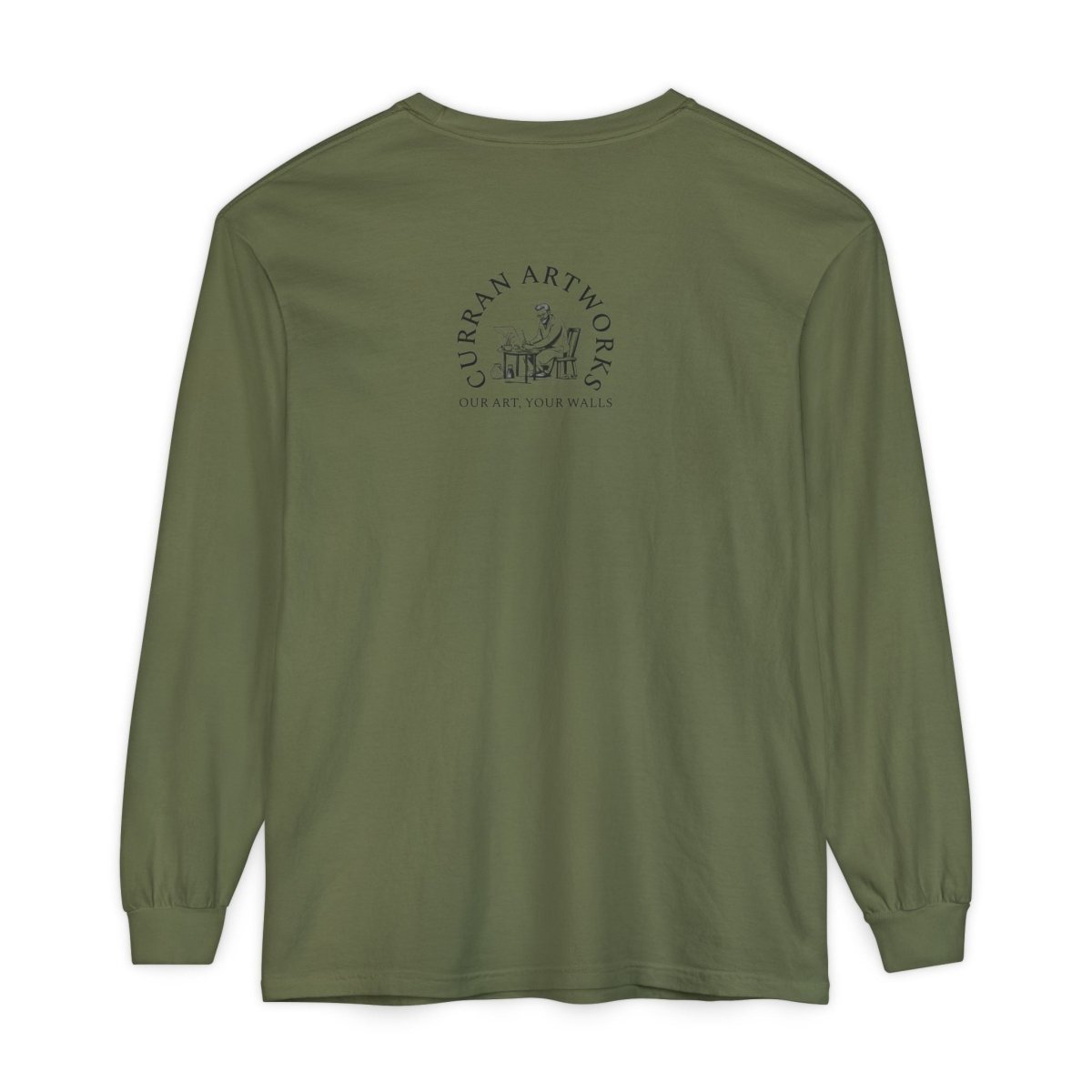 Moonlit German Shepherd Puppy Long Sleeve Tee - Curran Artworks