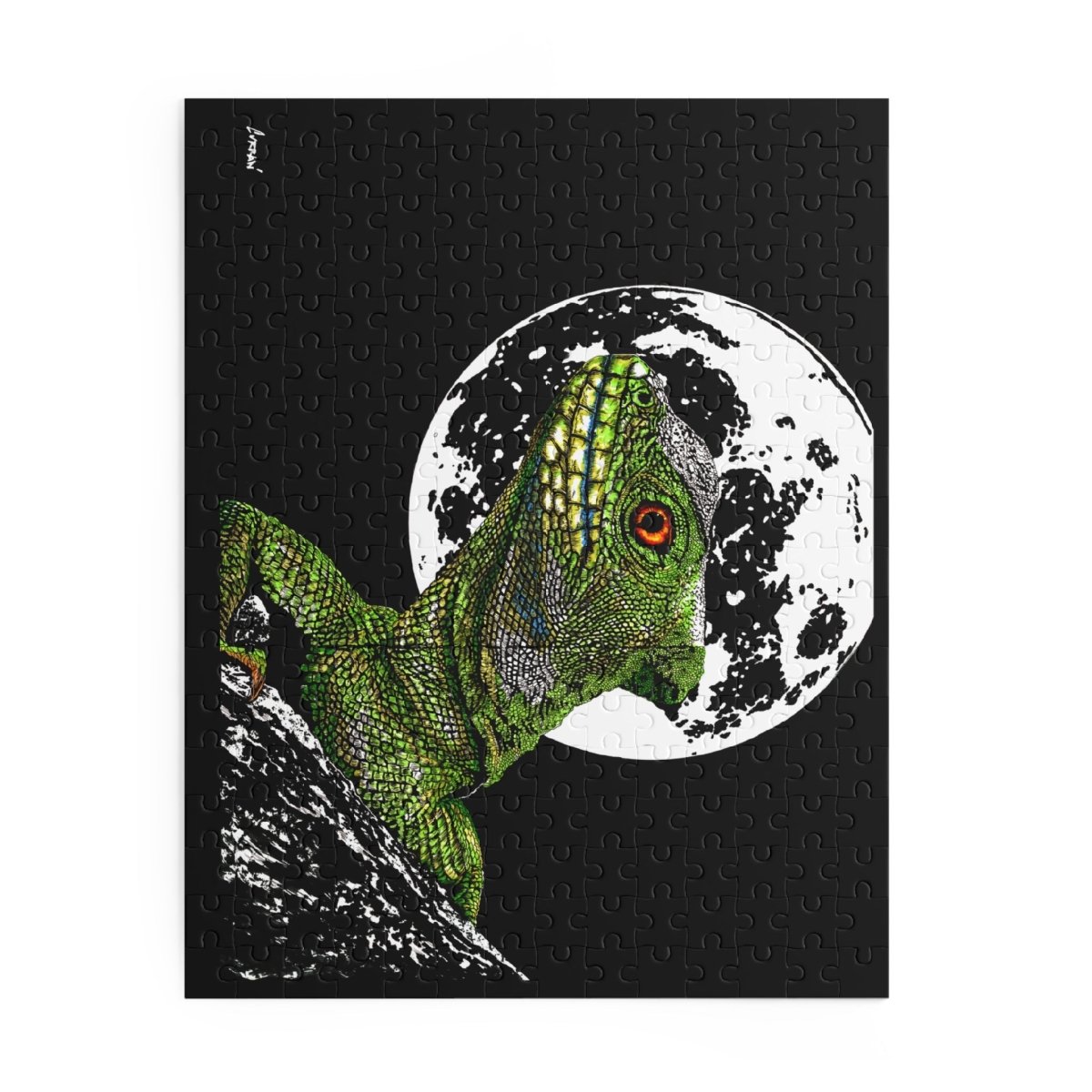 Moonlit Lizard Puzzle - 120, 252, 500 - Piece - Curran Artworks