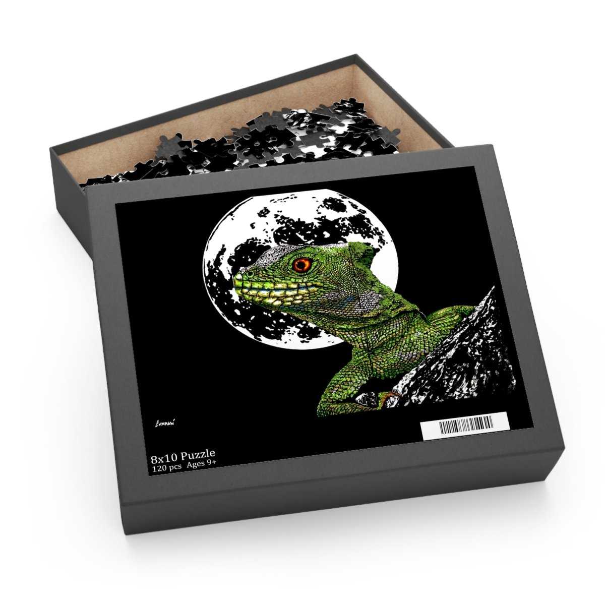 Moonlit Lizard Puzzle - 120, 252, 500 - Piece - Curran Artworks
