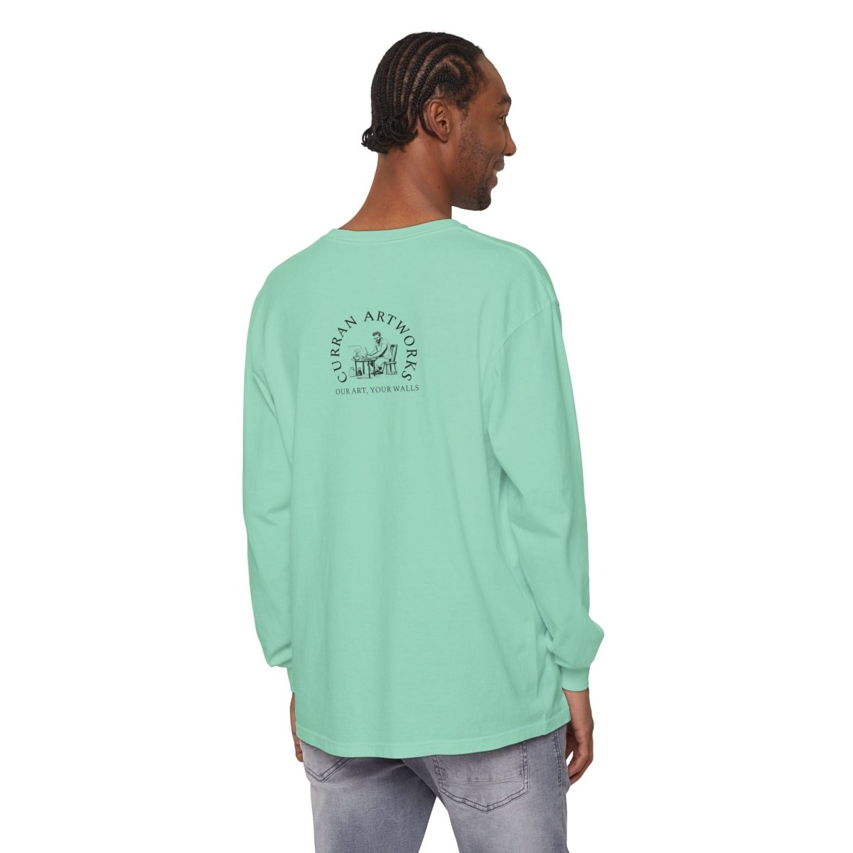 Moonlit Reptile Long Sleeve T-Shirt - Breathable Unisex Graphic Tee - Curran Artworks