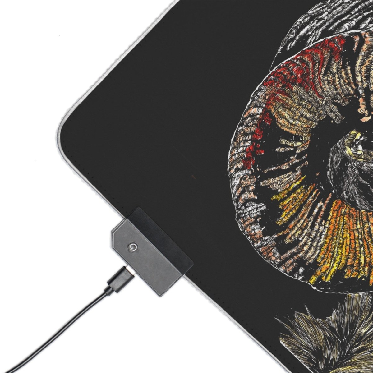 Mountain Ram LED Gaming Mouse Pad with Astrological Ram Design - Curran Artworks