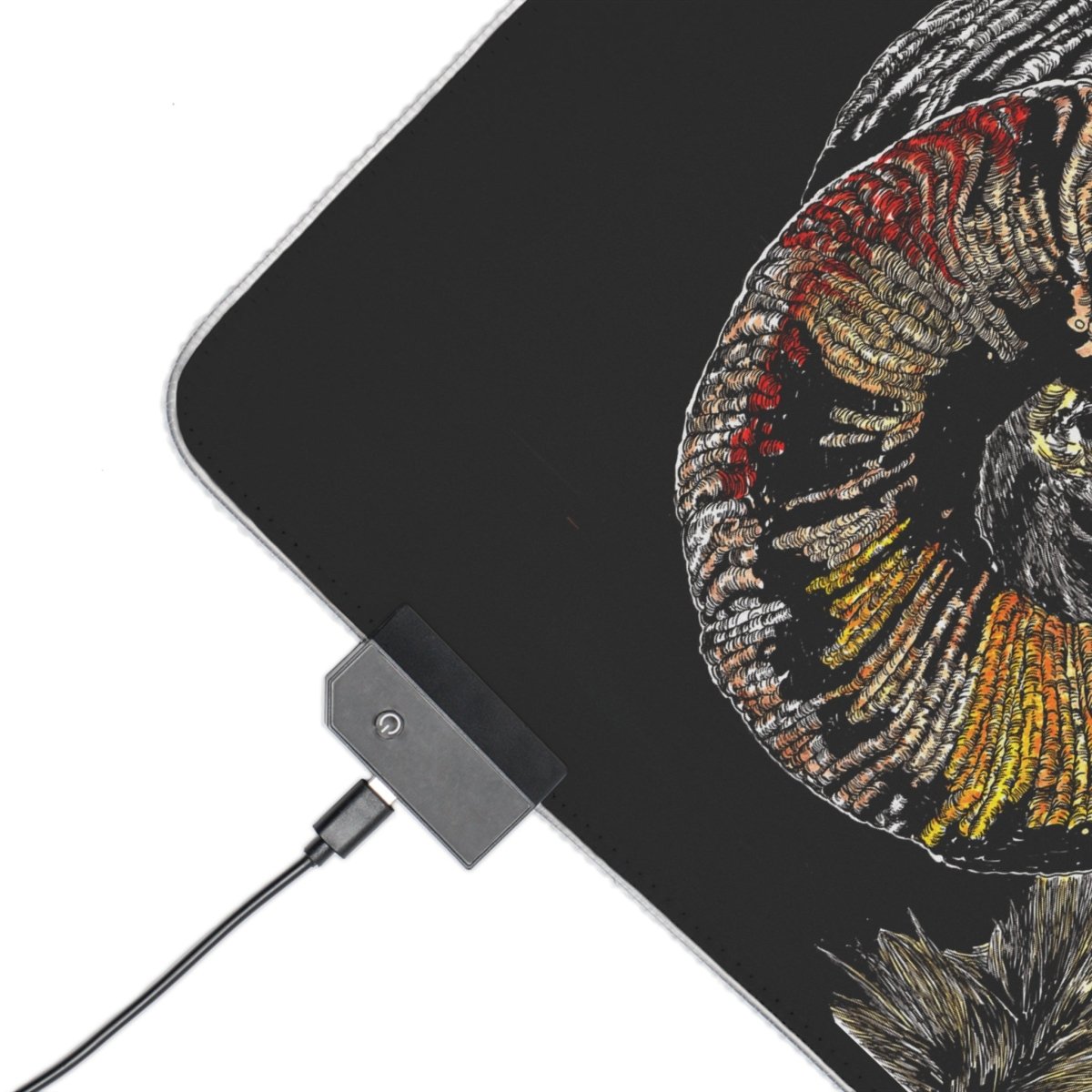 Mountain Ram LED Gaming Mouse Pad with Astrological Ram Design - Curran Artworks