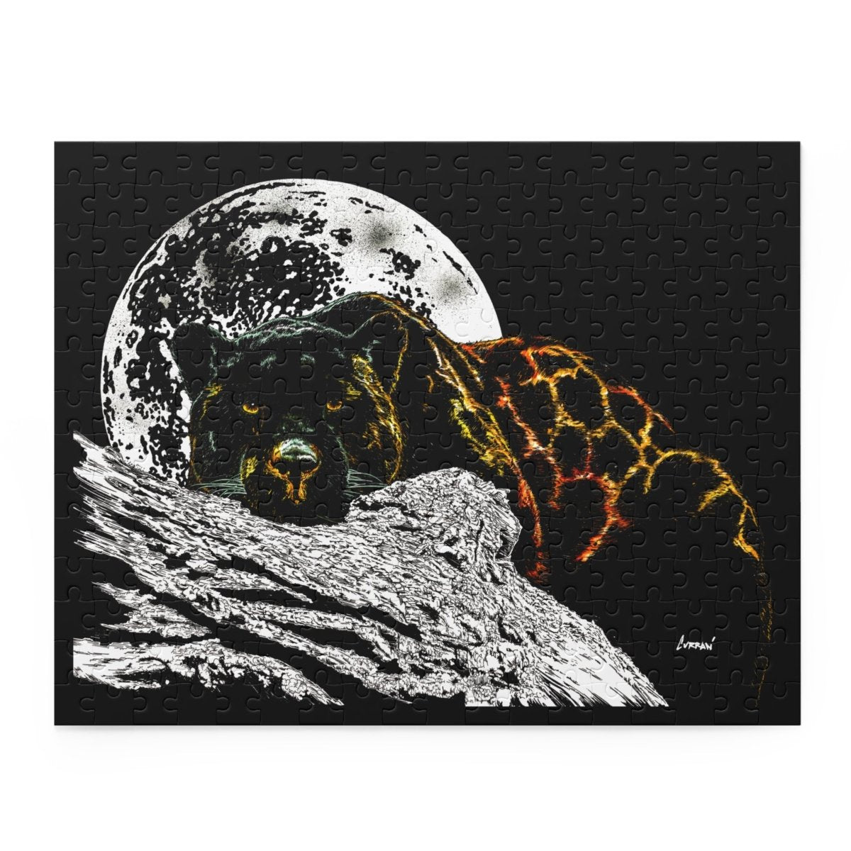Mystical Hand Drawn Panther Art Puzzle - 500 - Piece Jigsaw for Nature Lovers - Curran Artworks