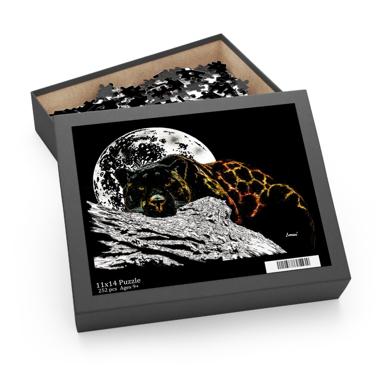 Mystical Hand Drawn Panther Art Puzzle - 500 - Piece Jigsaw for Nature Lovers - Curran Artworks