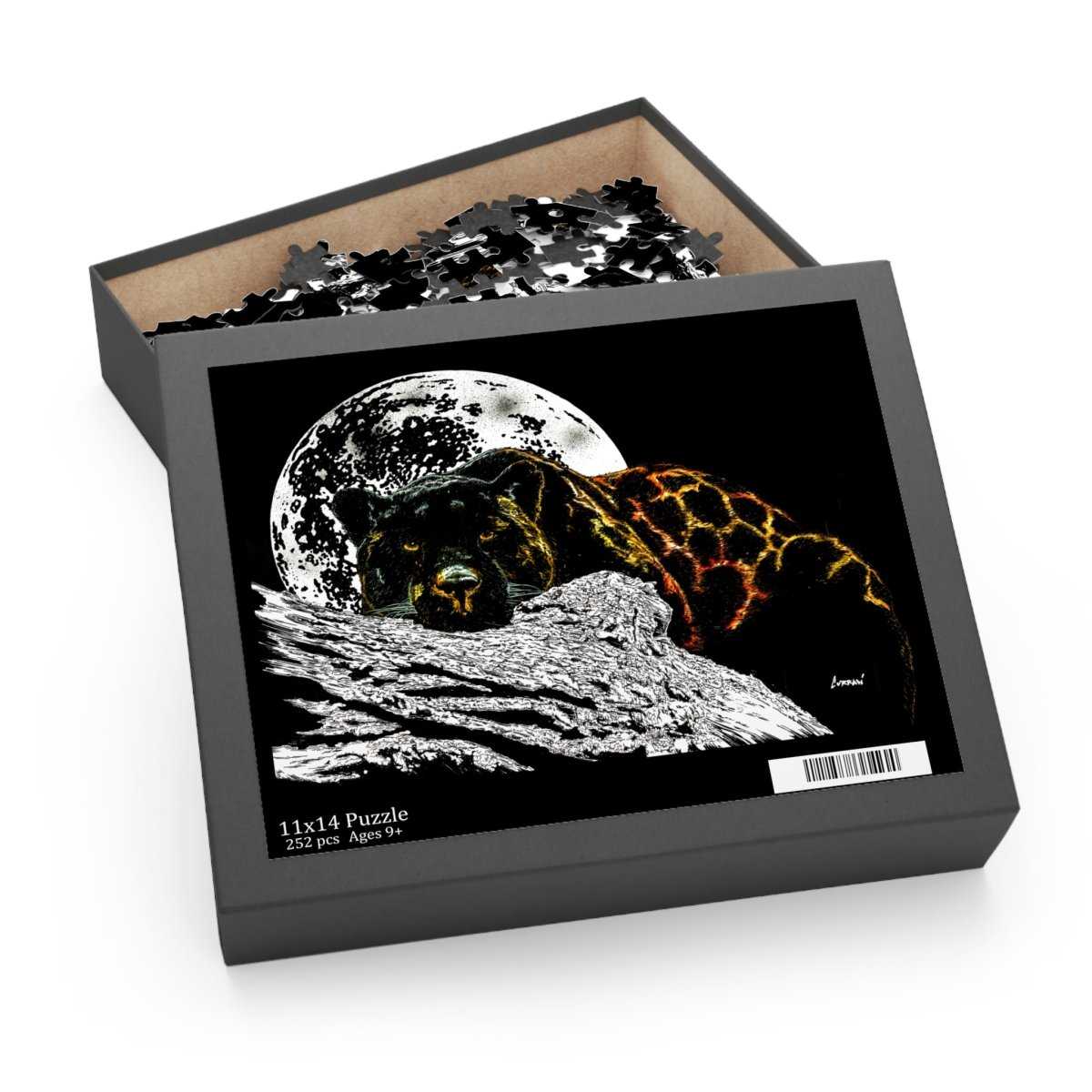 Mystical Hand Drawn Panther Art Puzzle - 500 - Piece Jigsaw for Nature Lovers - Curran Artworks