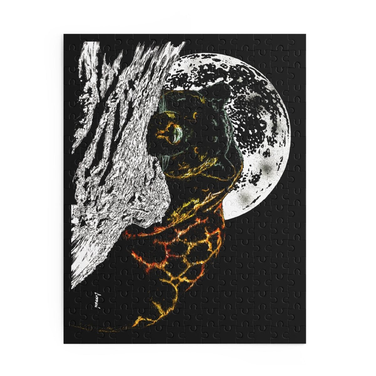 Mystical Hand Drawn Panther Art Puzzle - 500 - Piece Jigsaw for Nature Lovers - Curran Artworks