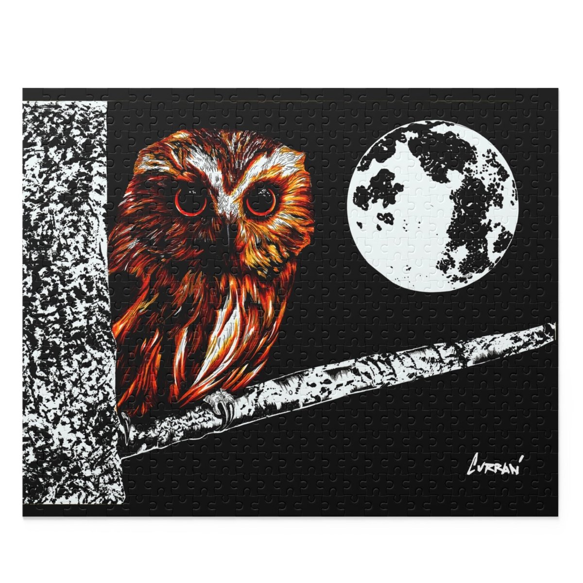 Mystical Night Owl Puzzle - 120, 252, 500 - Piece Jigsaw for Nature Lovers - Curran Artworks