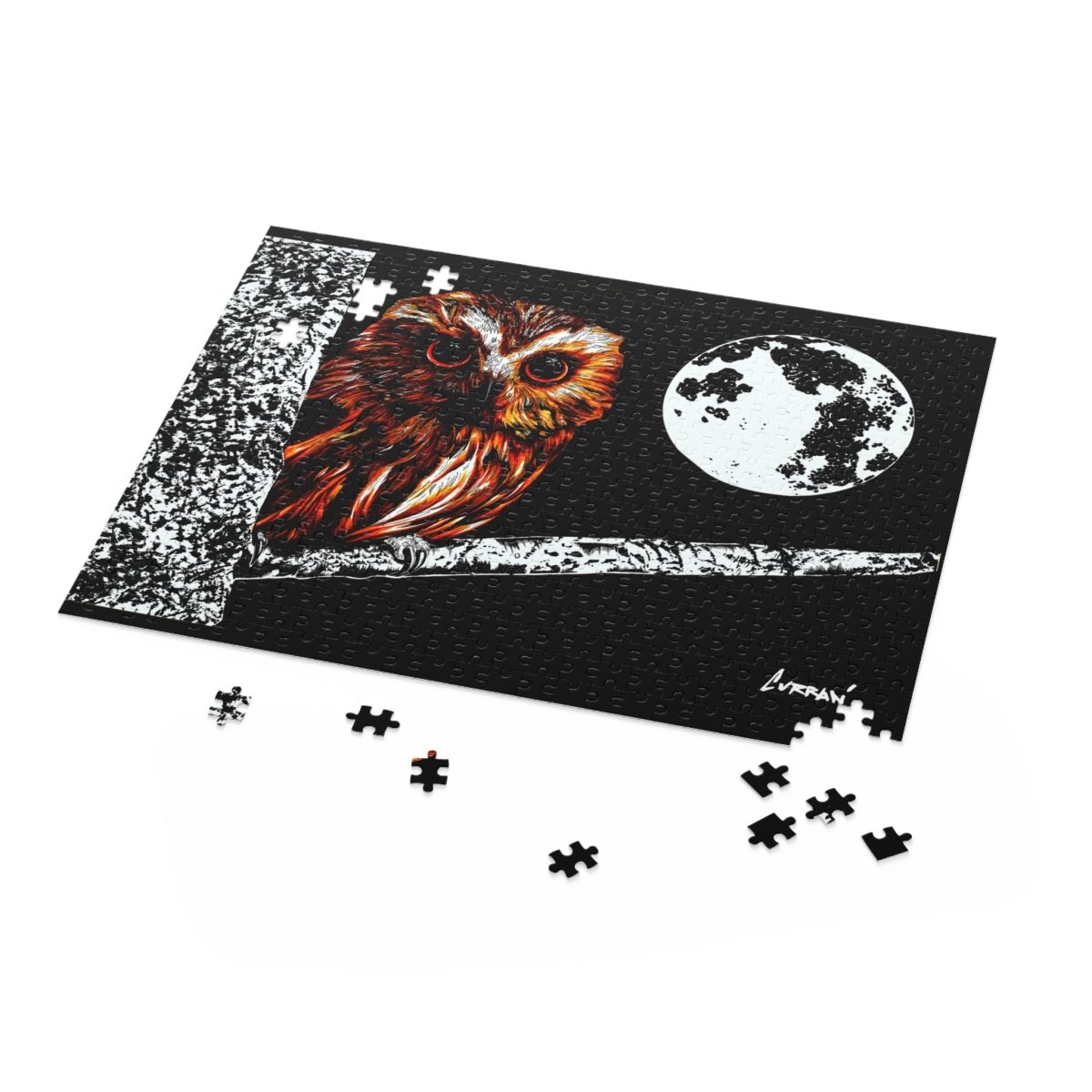 Mystical Night Owl Puzzle - 120, 252, 500 - Piece Jigsaw for Nature Lovers - Curran Artworks