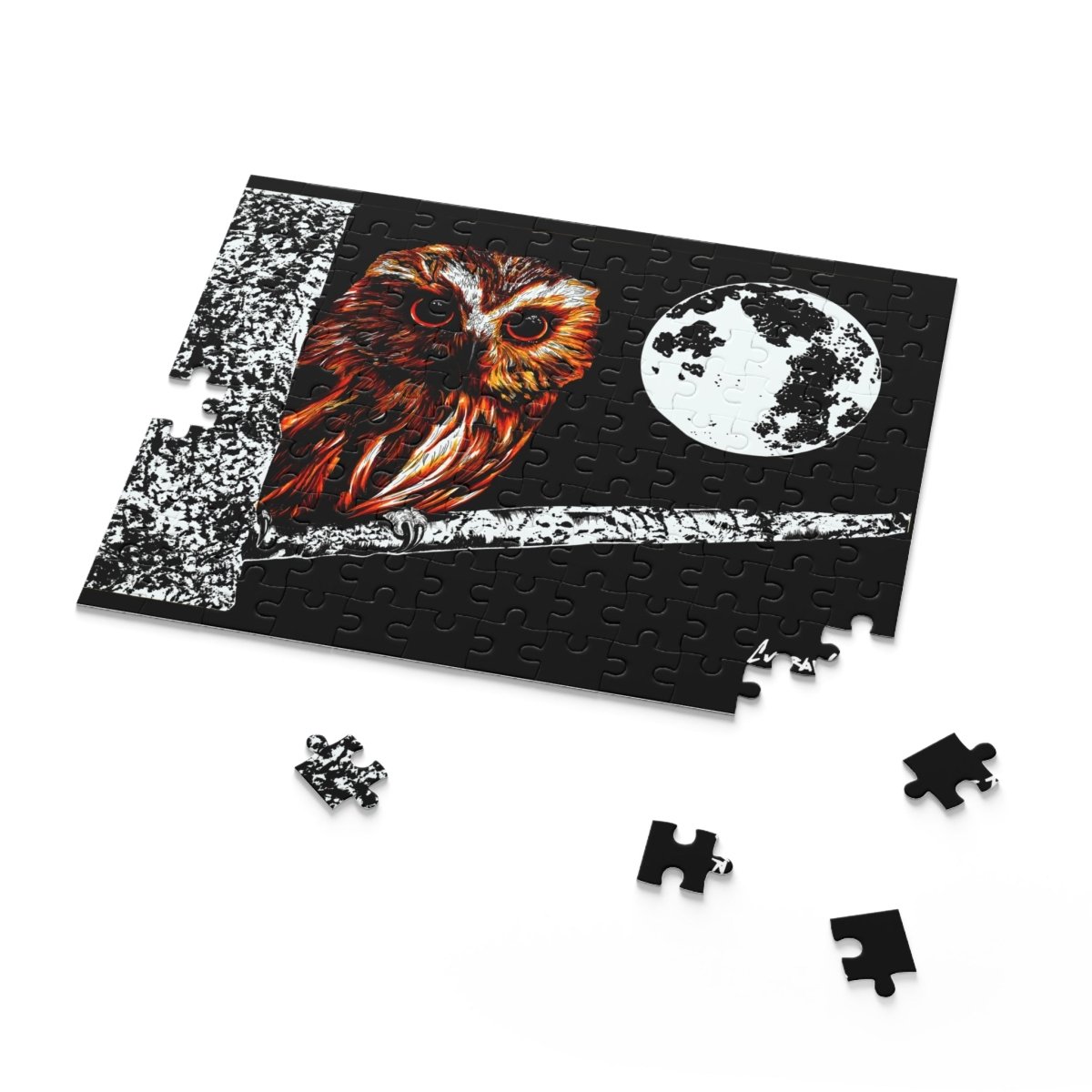 Mystical Night Owl Puzzle - 120, 252, 500 - Piece Jigsaw for Nature Lovers - Curran Artworks