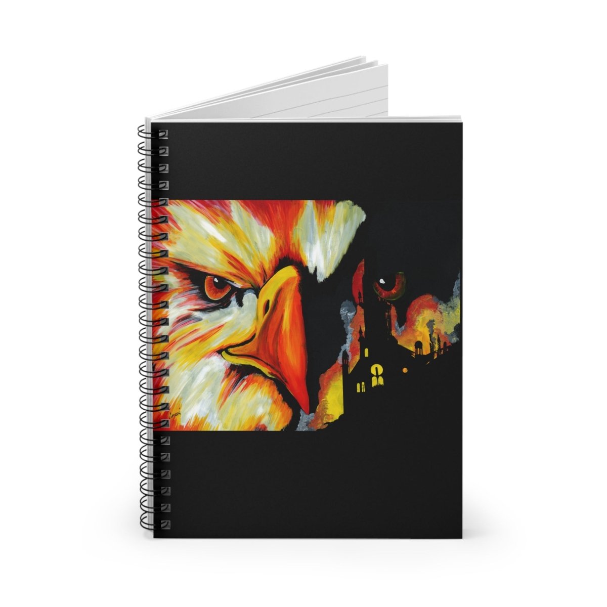 Mythical Phoenix Spiral Notebook - Perfect for Artists & Dreamers - Curran Artworks