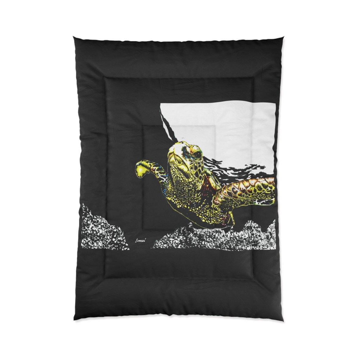 Ocean Turtle Comforter - Stylish Bedding for Nature Lovers - Curran Artworks