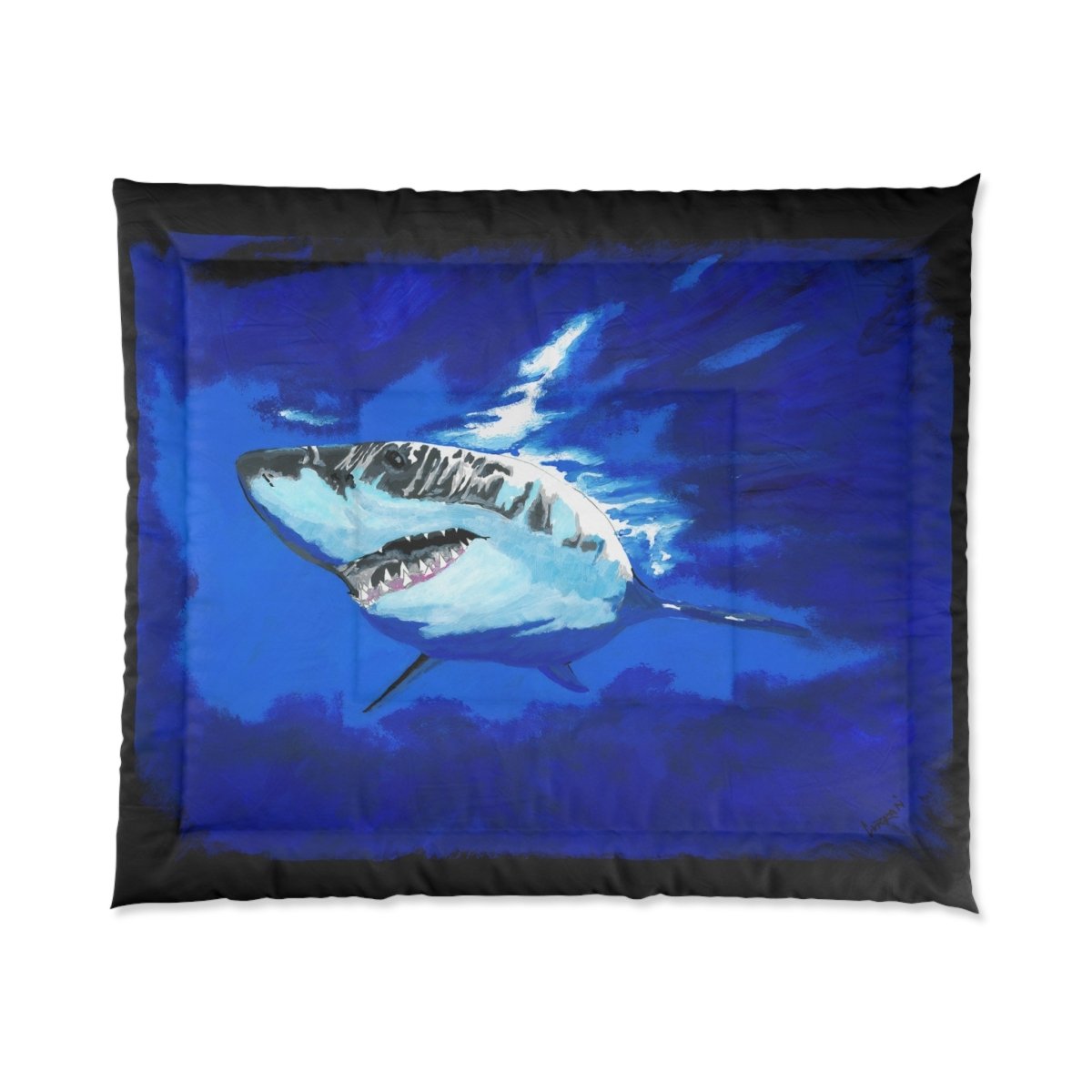 Oceanic Shark Comforter - Cozy Bedding for Sea Life Lovers - Curran Artworks