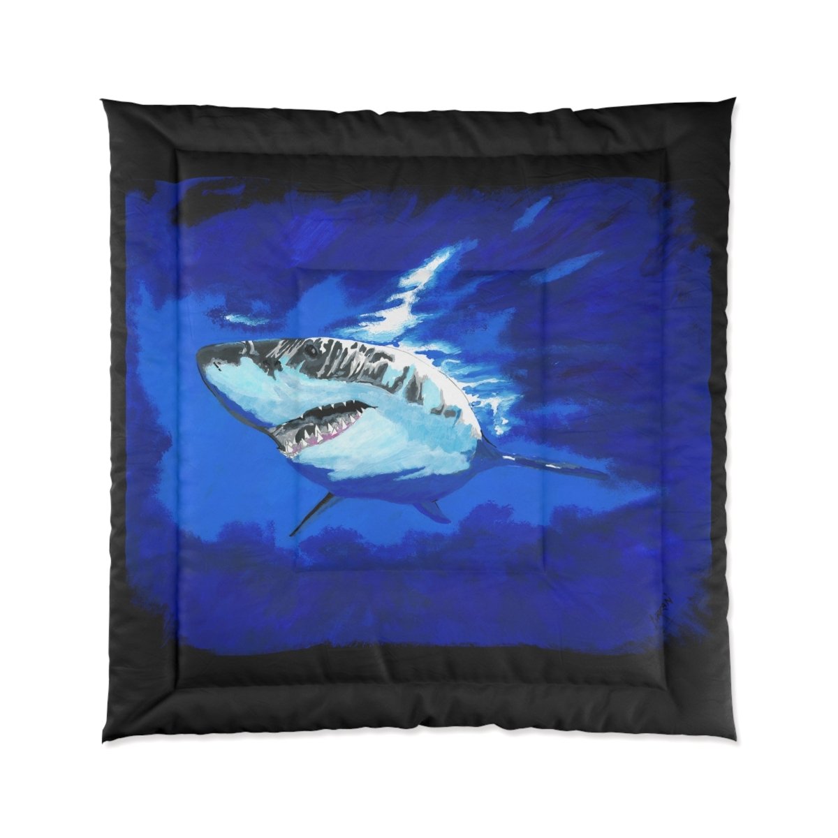 Oceanic Shark Comforter - Cozy Bedding for Sea Life Lovers - Curran Artworks