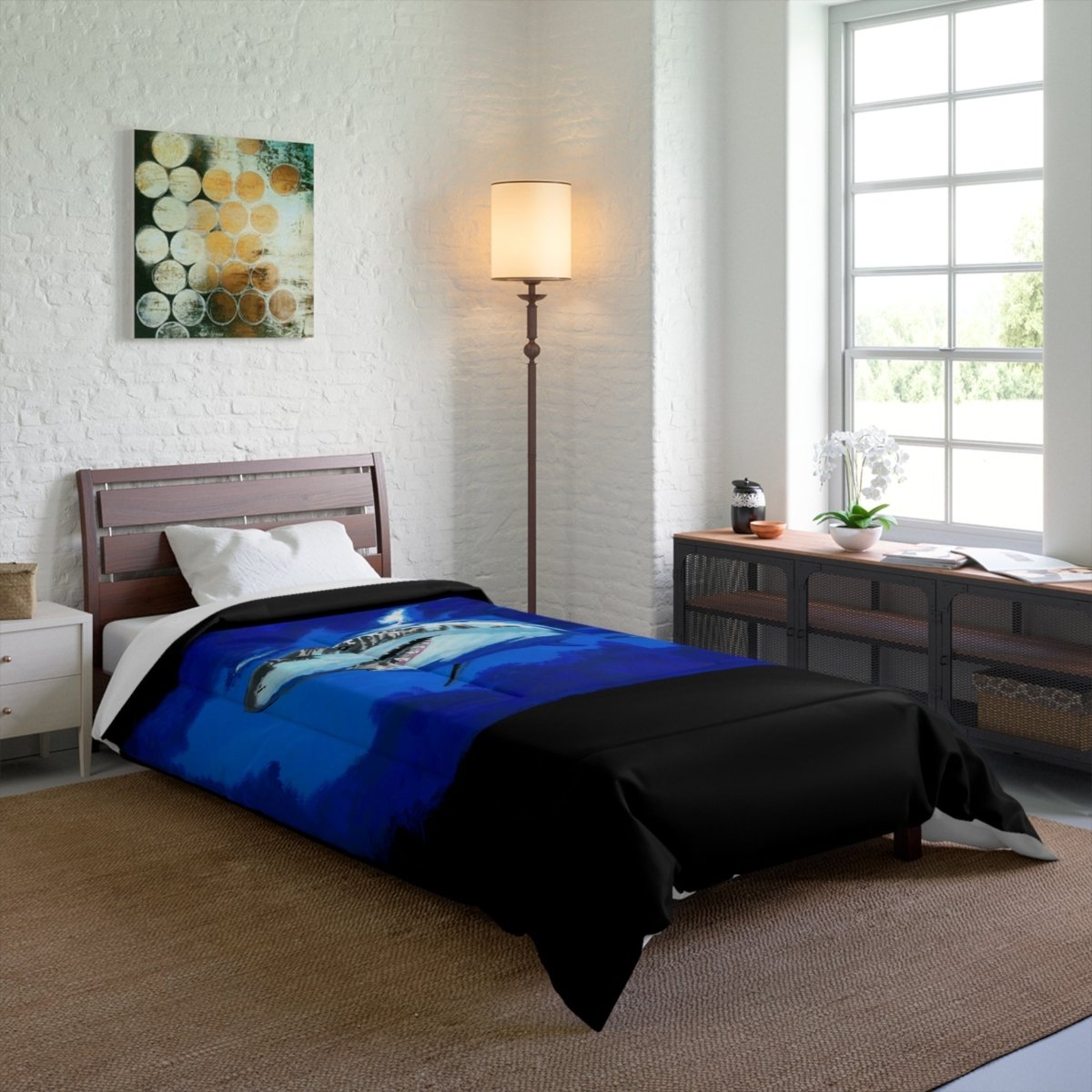 Oceanic Shark Comforter - Cozy Bedding for Sea Life Lovers - Curran Artworks