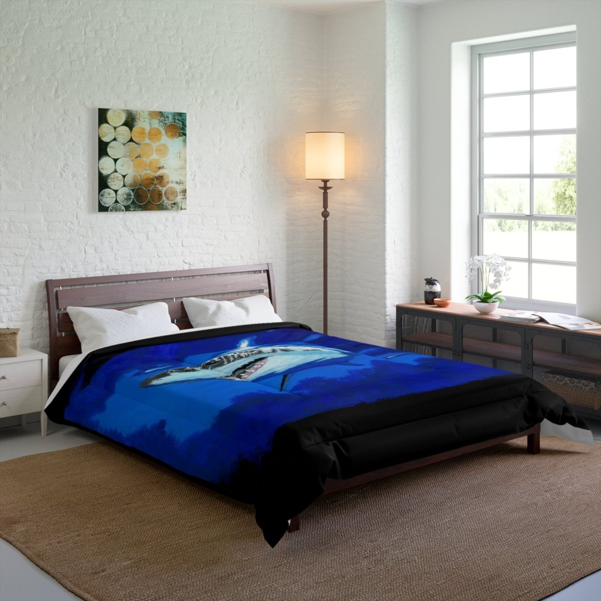 Oceanic Shark Comforter - Cozy Bedding for Sea Life Lovers - Curran Artworks