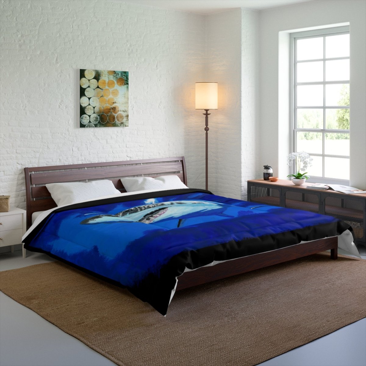 Oceanic Shark Comforter - Cozy Bedding for Sea Life Lovers - Curran Artworks