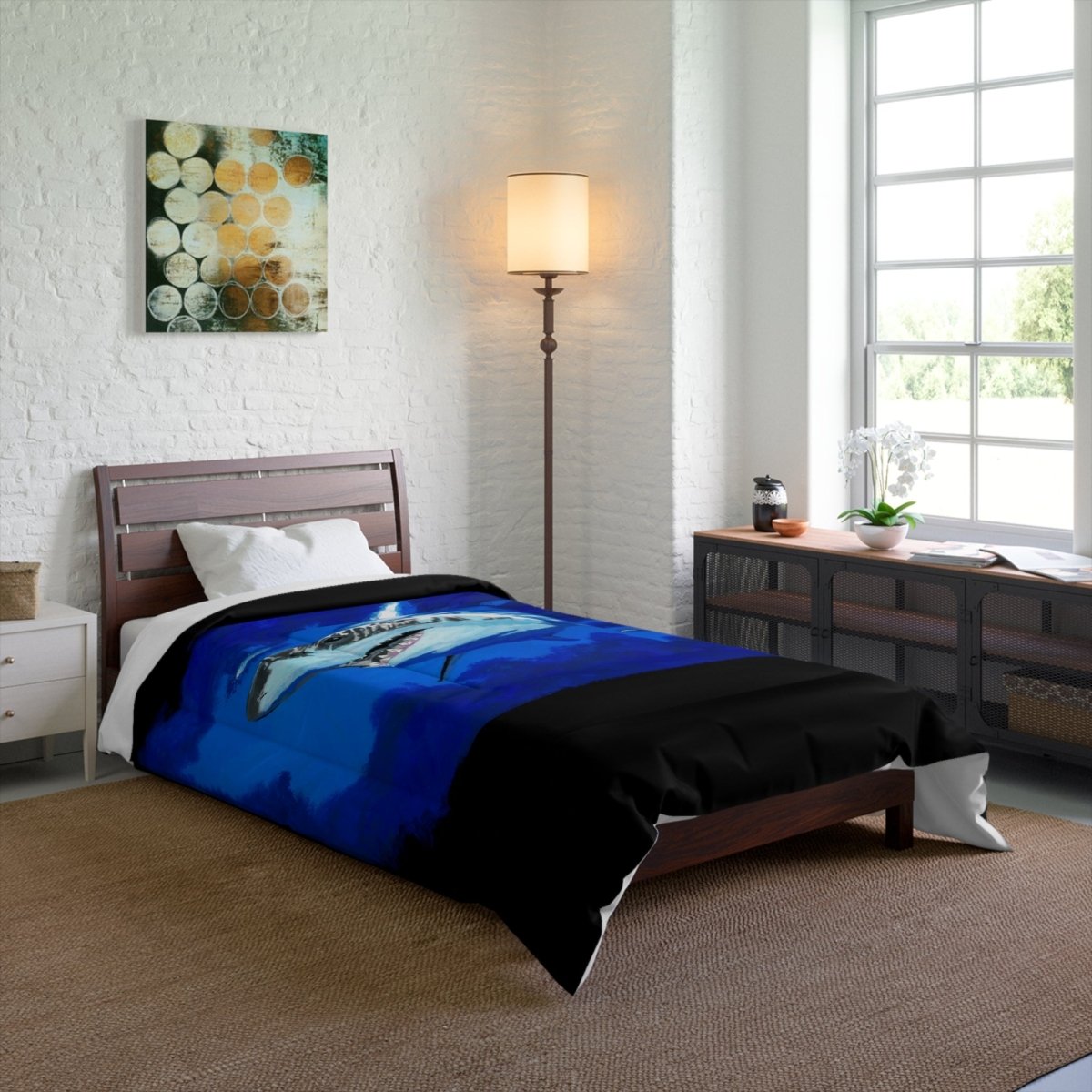 Oceanic Shark Comforter - Cozy Bedding for Sea Life Lovers - Curran Artworks