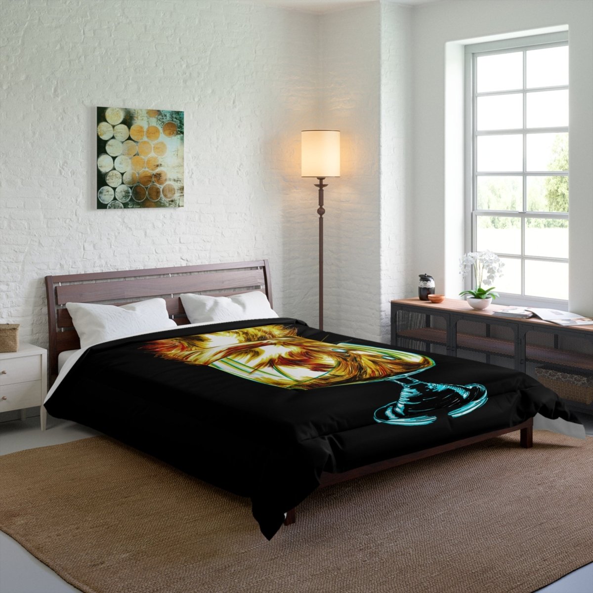 Orange Kitten Comforter – Cozy Bedspread with Playful Feline Art - Curran Artworks
