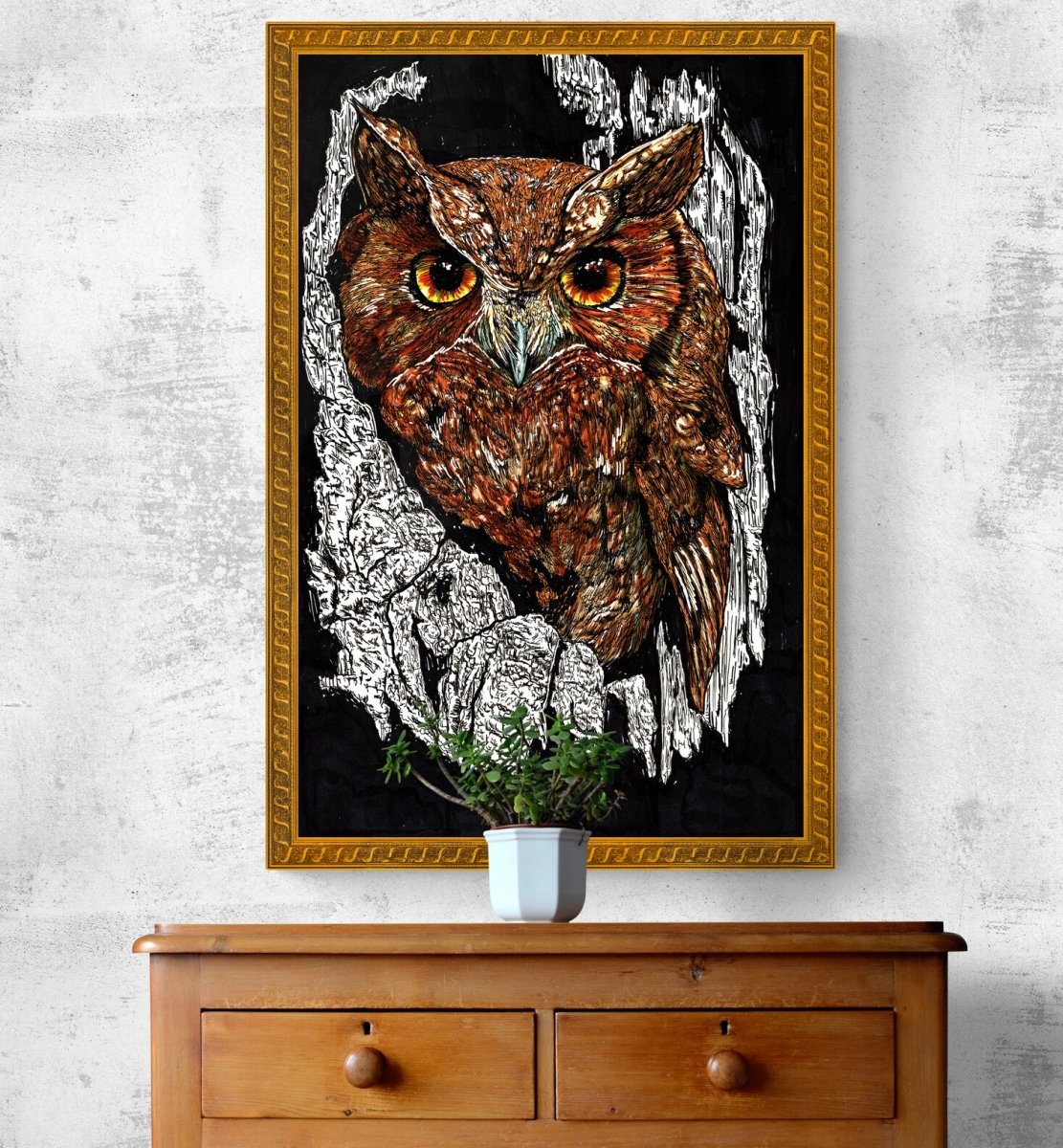 Owl 2 Wall Art Poster - Curran Artworks