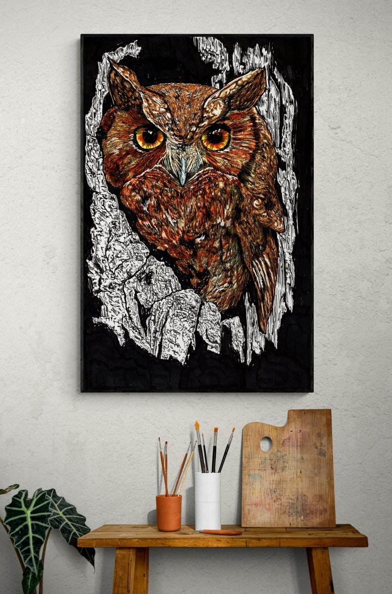 Owl 2 Wall Art Poster - Curran Artworks