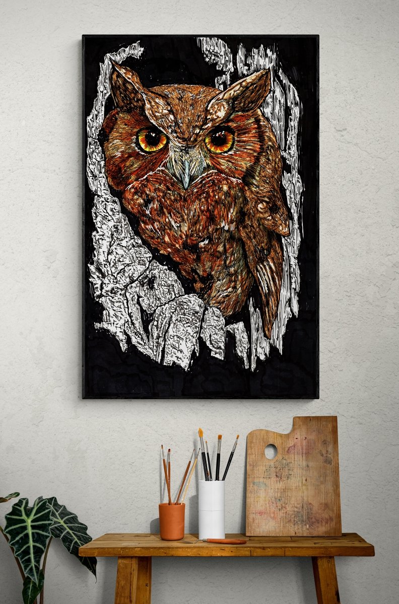 Owl 2 Wall Art Poster - Curran Artworks