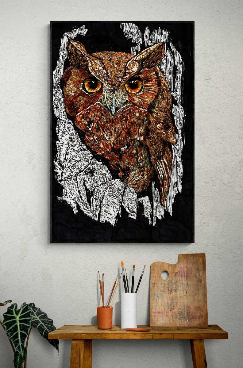 Owl 2 Wall Art Poster - Curran Artworks