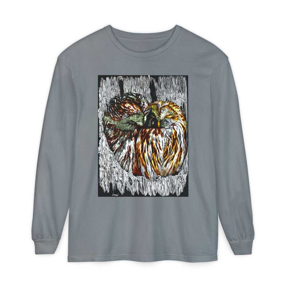 Owl Artistic Long Sleeve T-Shirt | Nature - Inspired Design for Casual Wear - Curran Artworks