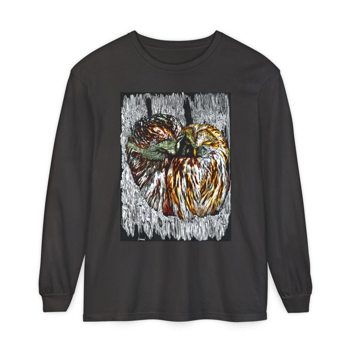 Owl Artistic Long Sleeve T-Shirt | Nature - Inspired Design for Casual Wear - Curran Artworks