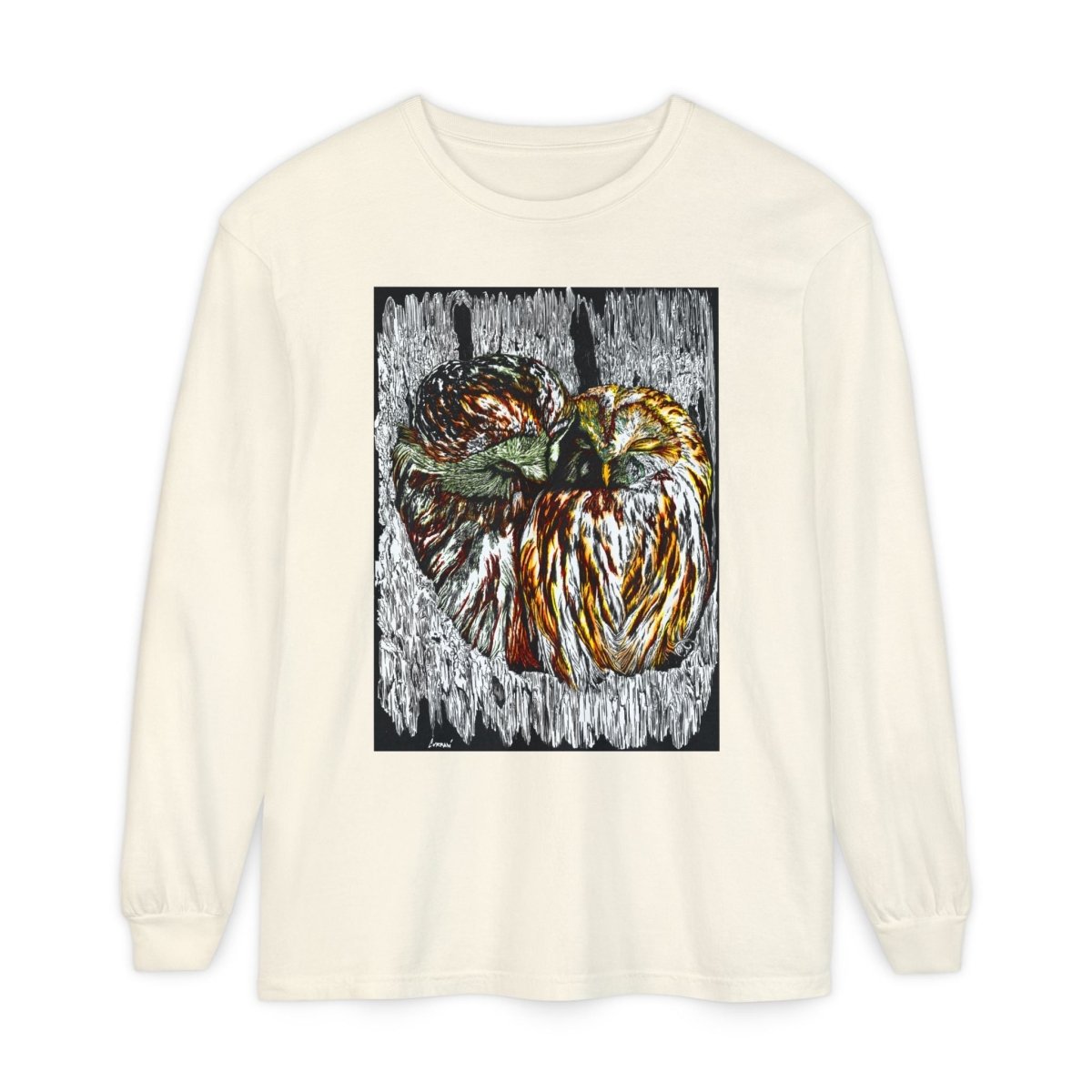 Owl Artistic Long Sleeve T-Shirt | Nature - Inspired Design for Casual Wear - Curran Artworks