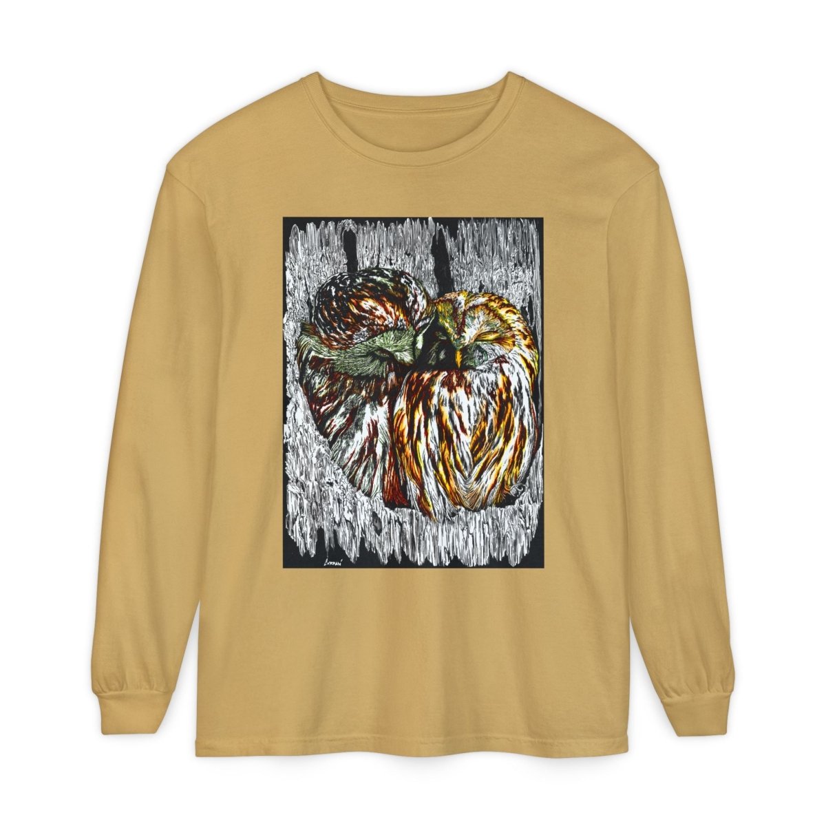 Owl Artistic Long Sleeve T-Shirt | Nature - Inspired Design for Casual Wear - Curran Artworks
