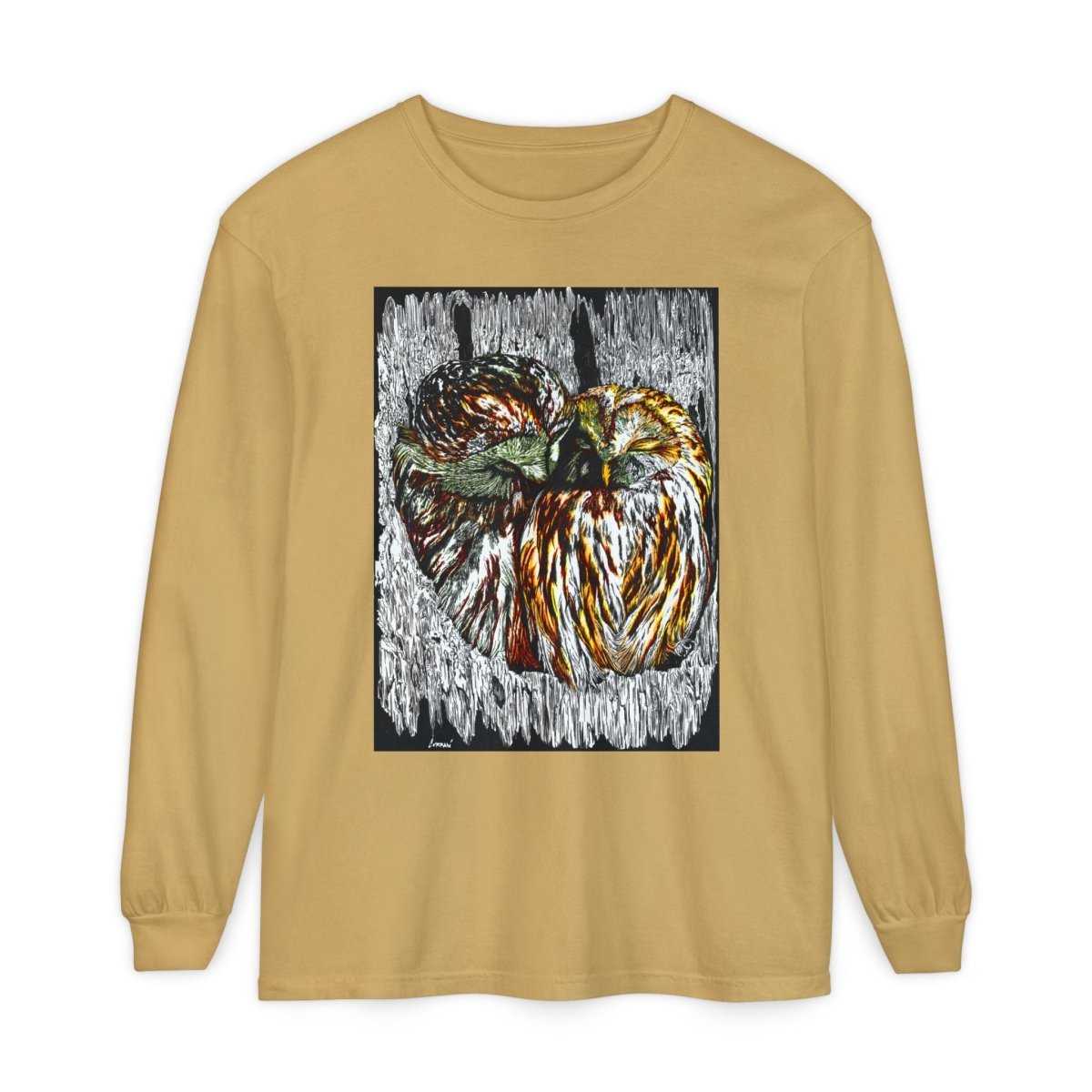 Owl Artistic Long Sleeve T-Shirt | Nature - Inspired Design for Casual Wear - Curran Artworks