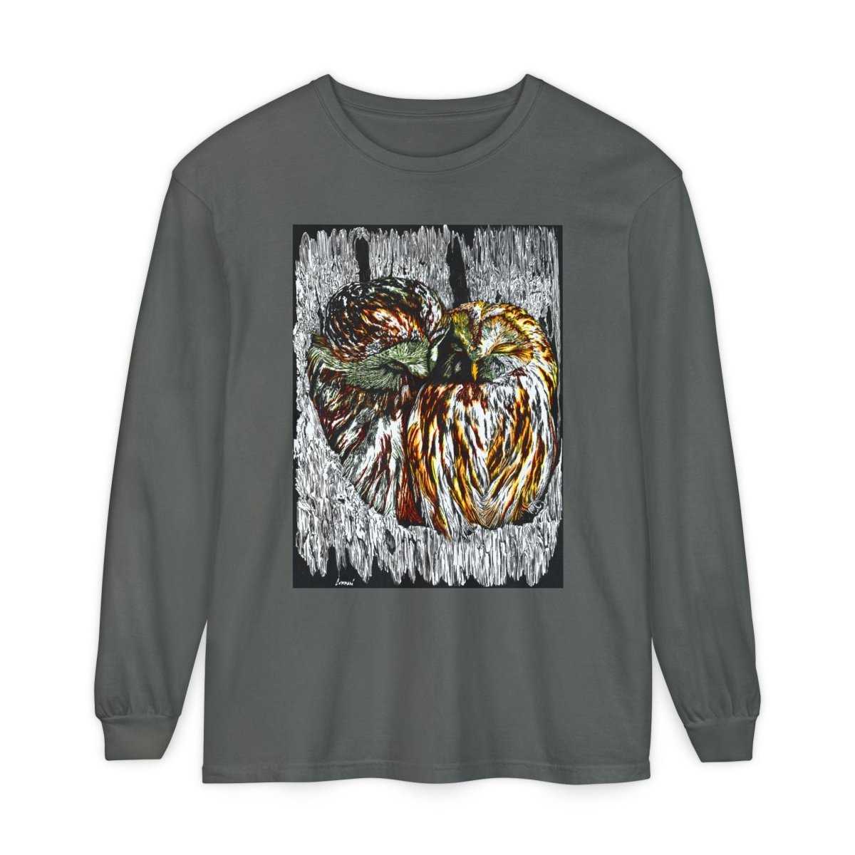 Owl Artistic Long Sleeve T-Shirt | Nature - Inspired Design for Casual Wear - Curran Artworks