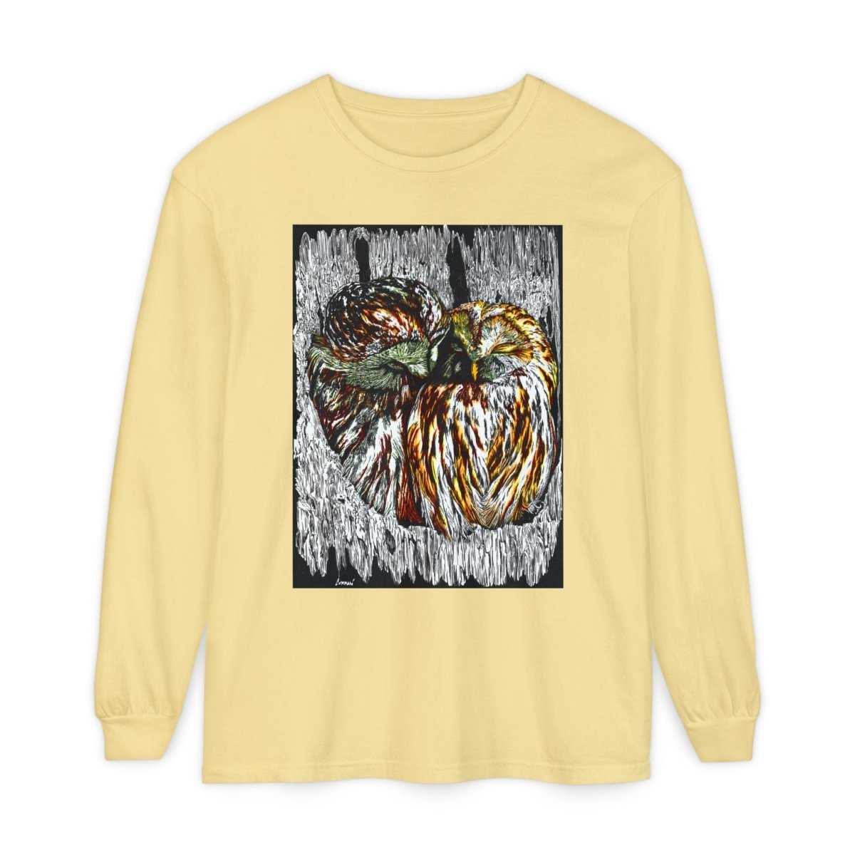 Owl Artistic Long Sleeve T-Shirt | Nature - Inspired Design for Casual Wear - Curran Artworks