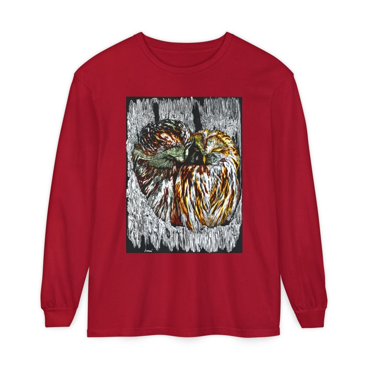 Owl Artistic Long Sleeve T-Shirt | Nature - Inspired Design for Casual Wear - Curran Artworks