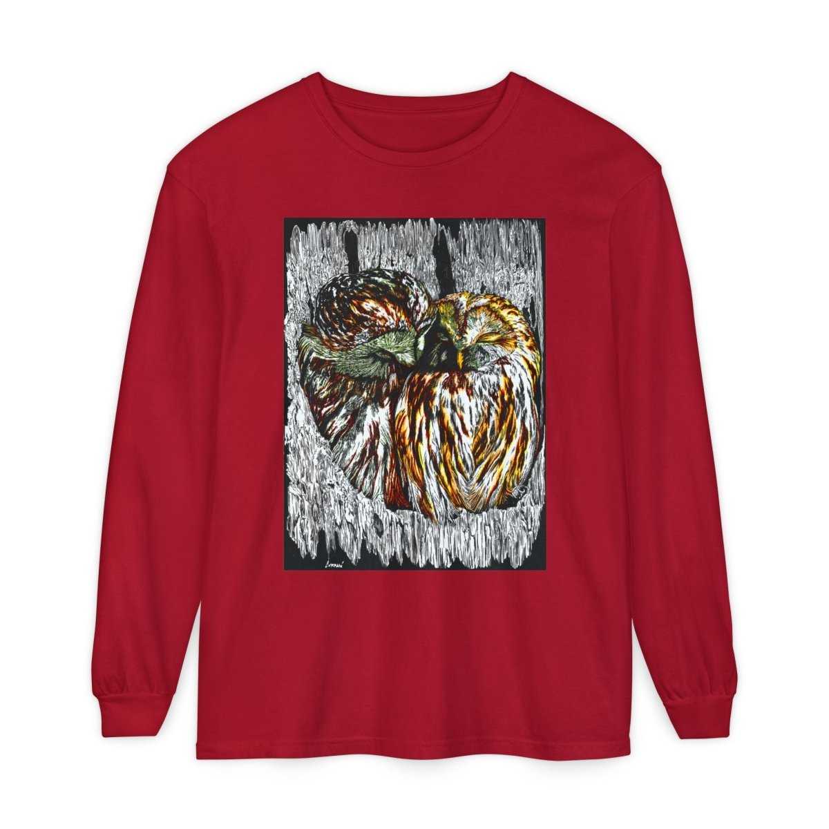 Owl Artistic Long Sleeve T-Shirt | Nature - Inspired Design for Casual Wear - Curran Artworks