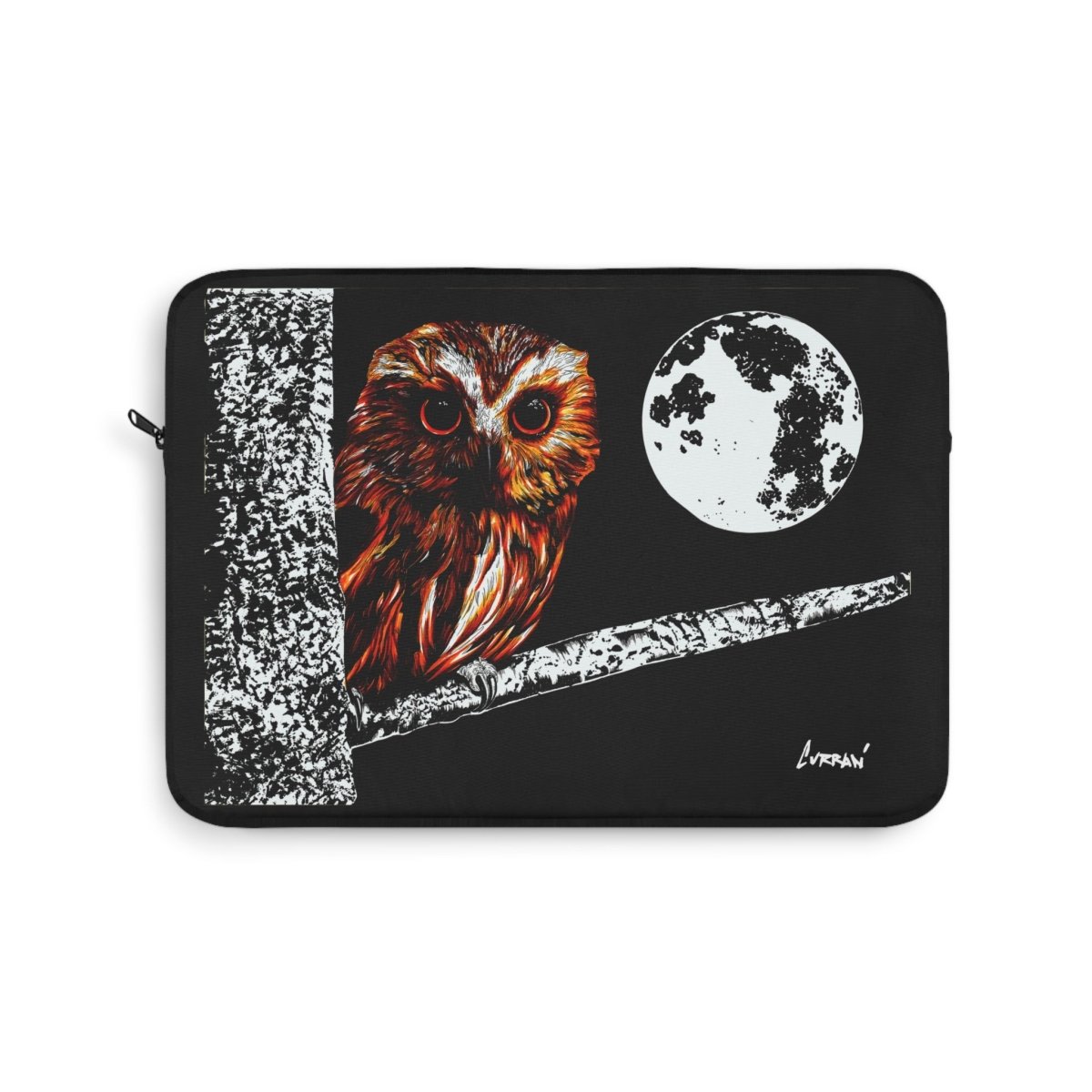 Owl Moon Laptop Sleeve - Stylish and Protective Tech Accessory - Curran Artworks