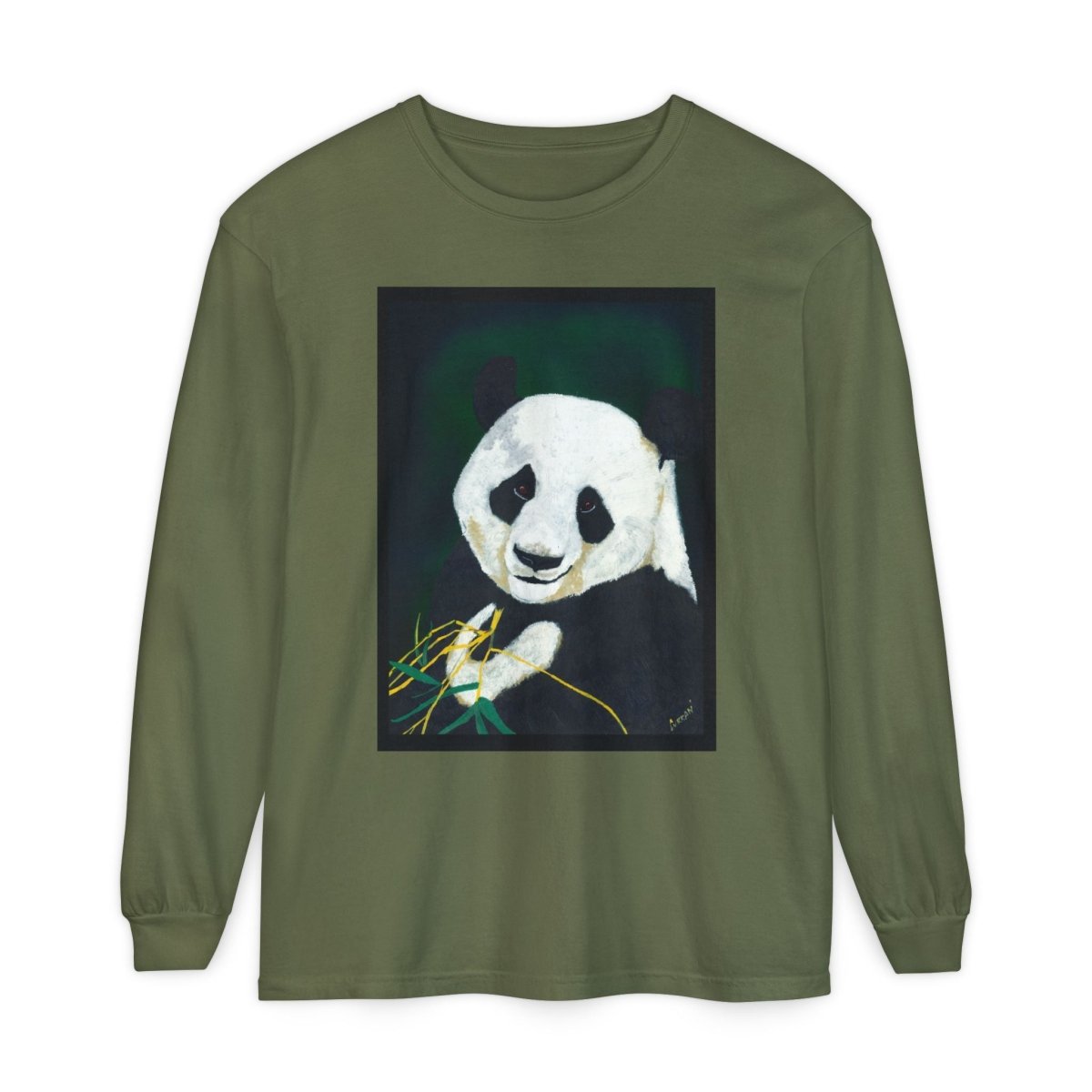 Panda Art Long Sleeve T-Shirt for Animal Lovers - Curran Artworks